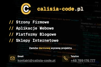 💻Calisia Code - Nowoczesne Aplikacje Webowe, strony internetowe 🌐